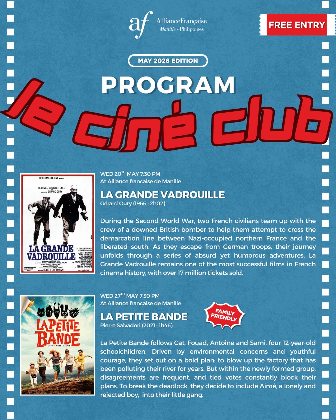Le Ciné-Club: Weekly French Cinema at Alliance Française de Manille